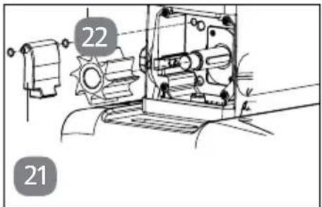 Gardenline GLLH 2547 - Sostituire la lama di triturazione e la controlama - 3