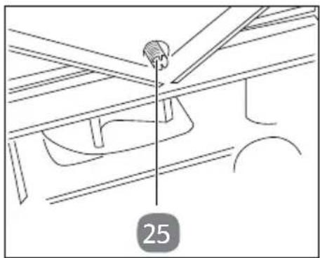 Gardenline GLLH 2547 - Sostituire la lama di triturazione e la controlama - 2