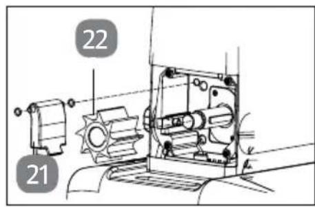 Gardenline GLLH 2547 - Remplacer la lame de broyage et la contre-lame - 3