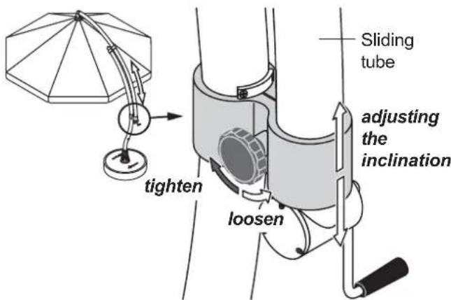 Sun Garden Easy - Adjusting the sunshade inclination - 1