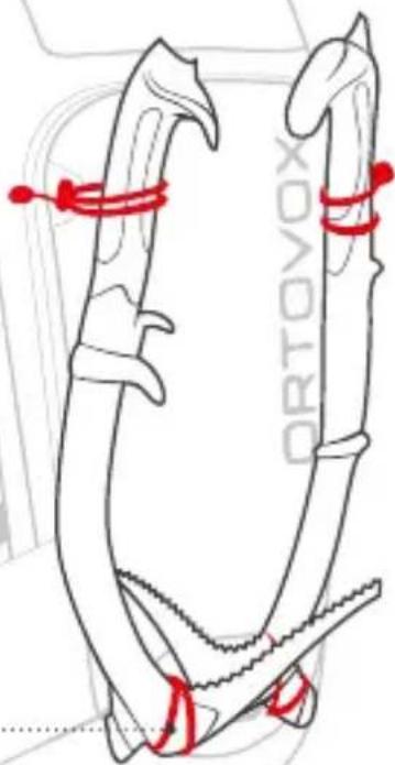 Ortovox Tour Rider 30 - ICE AXE AND HIKING POLE ATTACHMENT - 1