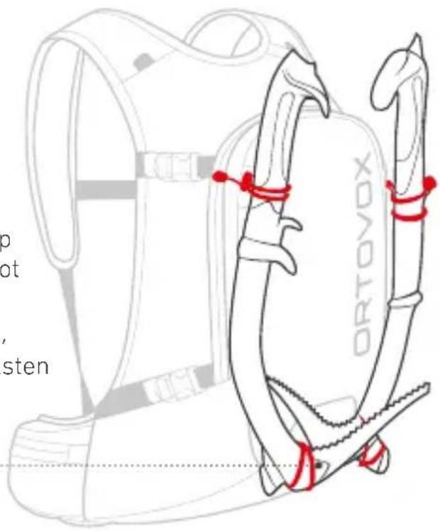 Ortovox Cross Rider 20 - ICE AXE AND HIKING POLE ATTACHMENT - 1