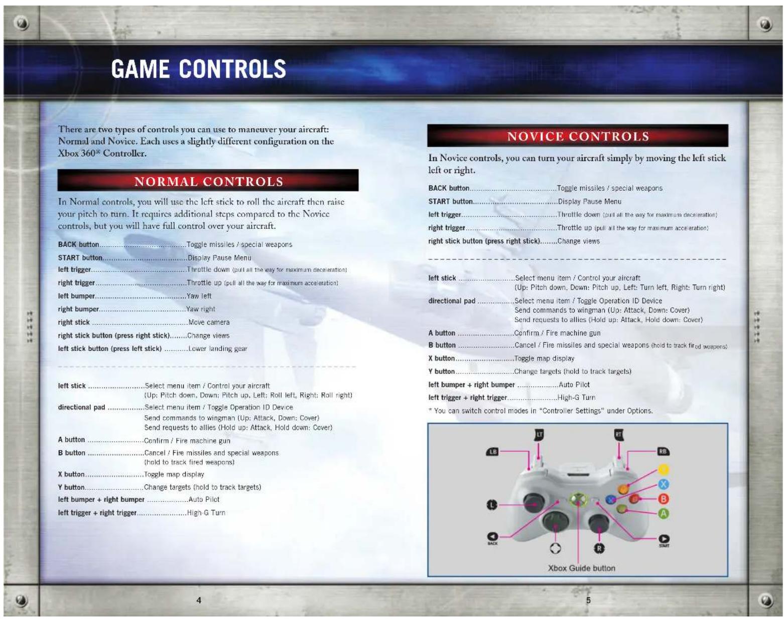 MICROSOFT Ace Combat 6 Fires of Liberation (Xbox 360) - TABLE OF CONTENTS - 2