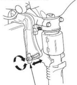 Honda BF2D (2008) - Boulon de réglage de l'angle de tableau arrrière et écrou à oreilles - 1