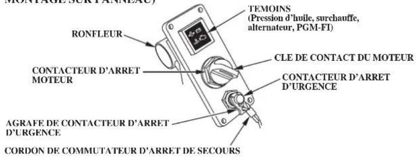 Honda BF150A (2011) - PANNEAU DE CONTROLLE (equipement en option) (pour type SIMPLE A MONTAGE SUR PUPITRE, MONTAGE SUR PANNEAU) - 1