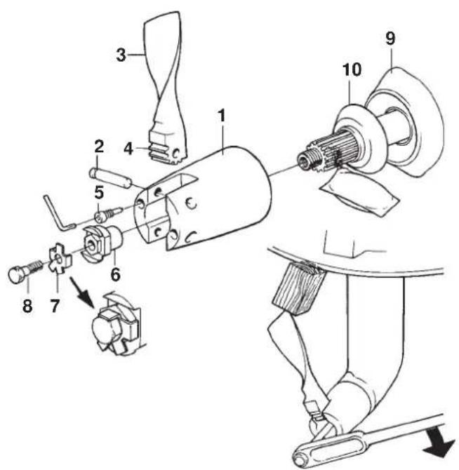 VOLVO MD2030 - Hélice rétractable. Dépose et pose - 1