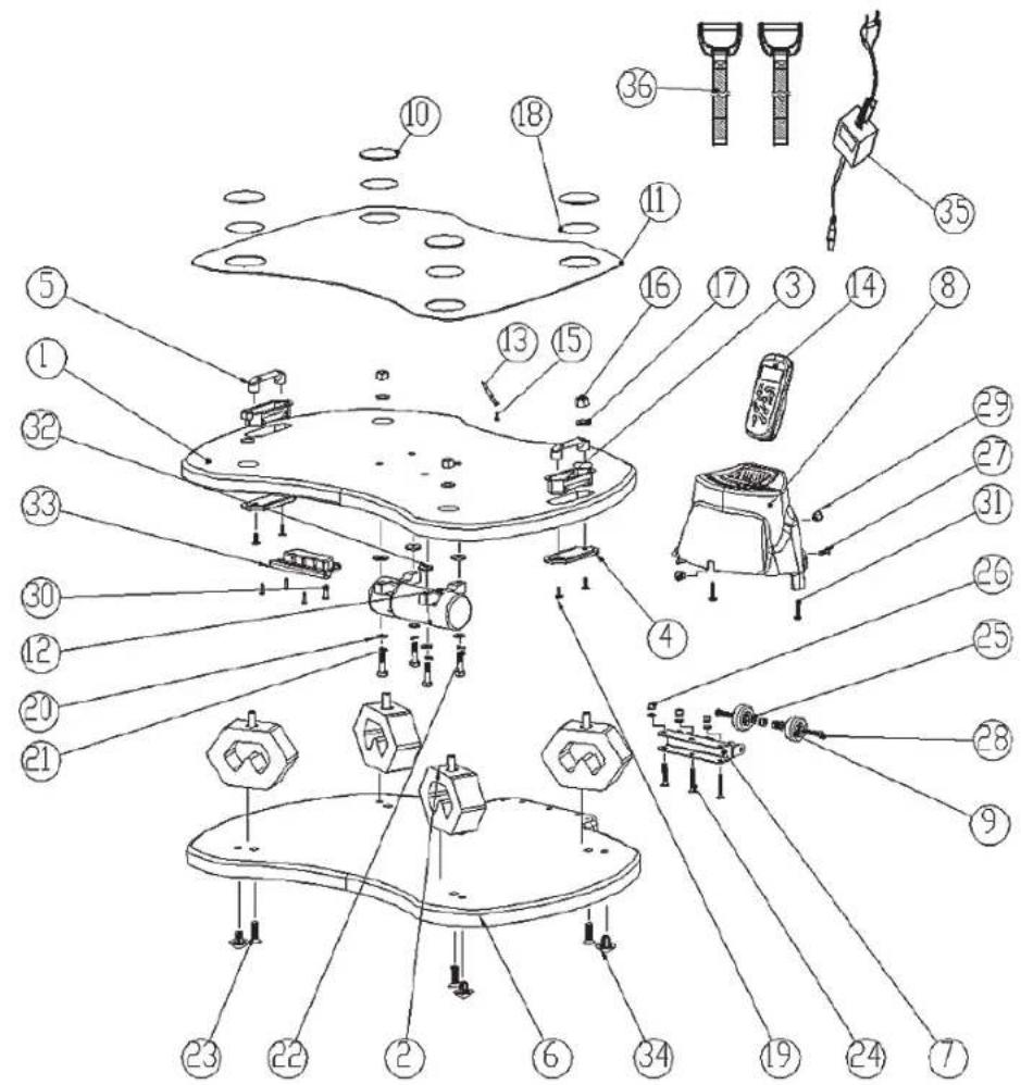 REX VX200 - Exploded view - 1