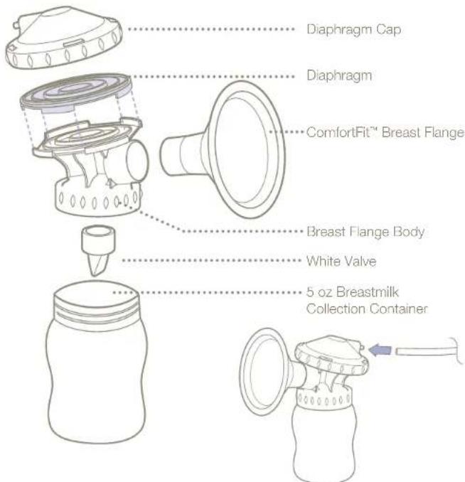 Lansinoh SignaturePro - Assembling the Breastmilk Expression Set - 1