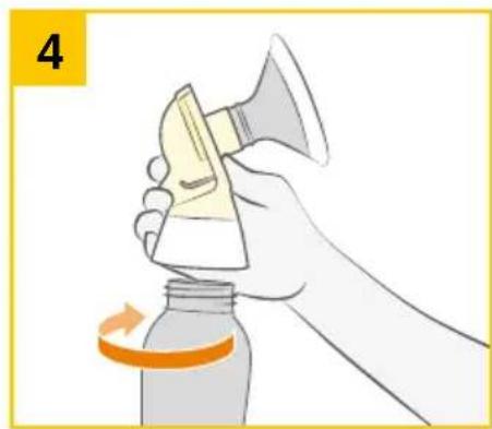 MEDELA Swing Maxi - Assembling the pump set - 3