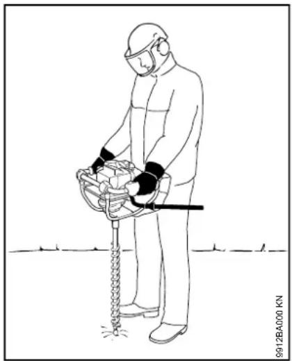 STIHL BT 131 - Maintien et guidage de la machine - 1