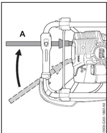 STIHL BT 131 - Als het boorgereedschap klemt in het boorgat - 1