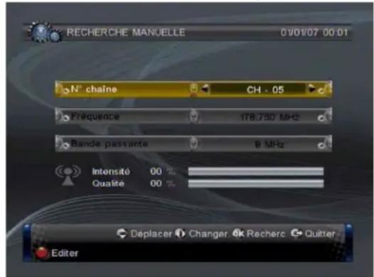 TRIAX TTR 301 - Recherche manuelle des chaînes - 1