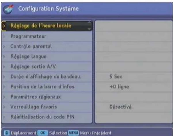 TRIAX TSR 9010 - Menu « configuration Système » - 1