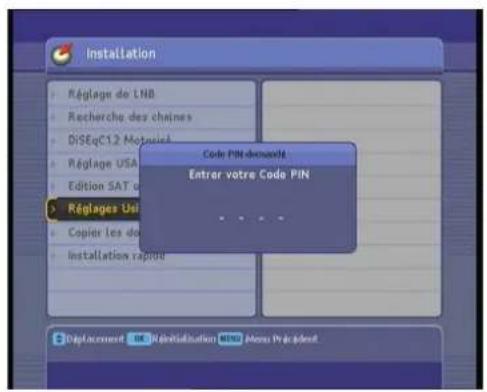 TRIAX TSR 9010 - Réglages usine : Revenir à la configuration d'usine - 1