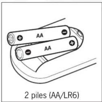 TRIAX TSR 8000 - Mise en place des piles - 2