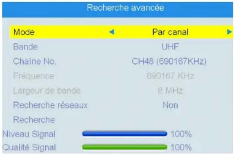 TRIAX TR 63 - Recherche avancée des chaînes - 1