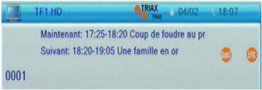 TRIAX TR 43 - Informations affichées à l'écran - 1