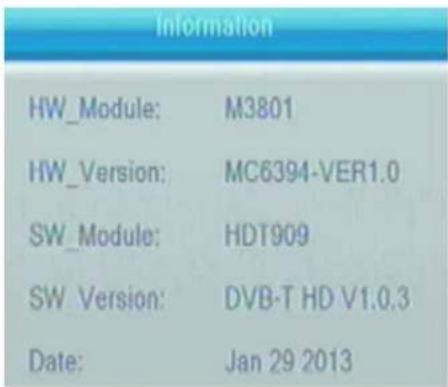 TRIAX TR 43 - Informations du terminal - 1