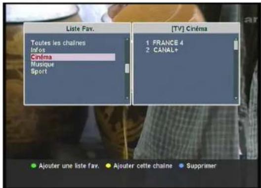 TRIAX THR 9500 - Supprimer une chaine d'une liste de favors existante - 1