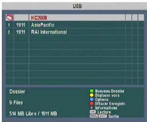 TRIAX THR 9500 - Lire des enregistrements depuis le disque USB - 1