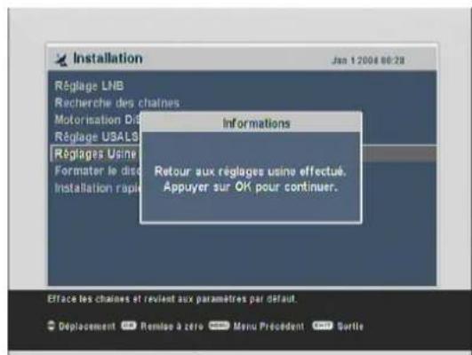 TRIAX THR 9500 - Reglages usine - 4
