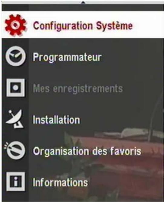 TRIAX THR 9500 - Descriptions des Menu - 1