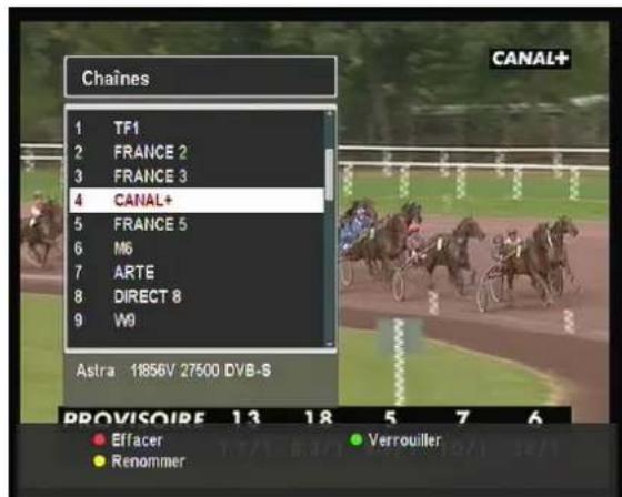 TRIAX THR 9500 - La liste des chaînes - 1