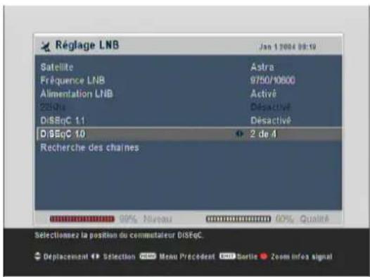 TRIAX THR 9500 - Configuration DiSEqC pour la réception de plusieurs satellites - 1