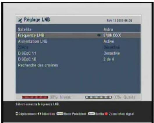 TRIAX THR 9500 - Réglage de LNB - 1