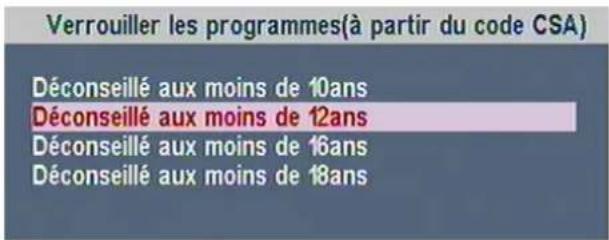 TRIAX THR 9500 - Contrôle parental - 2