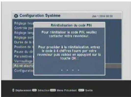 TRIAX THR 9500 - Réinitialisation du code PIN - 1