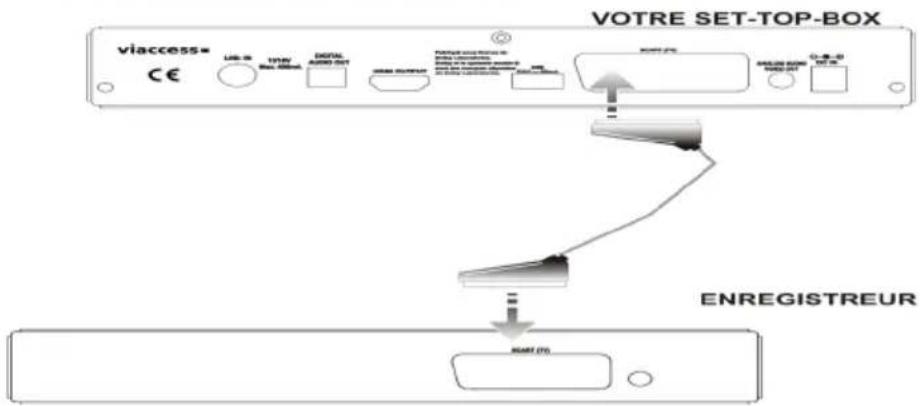 TRIAX THR 9700 - Branchement d'un boîtier décodeur à un téléviseur - 2