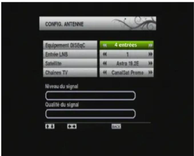 TRIAX THR 9700 - Configuration de l'antenne - 1