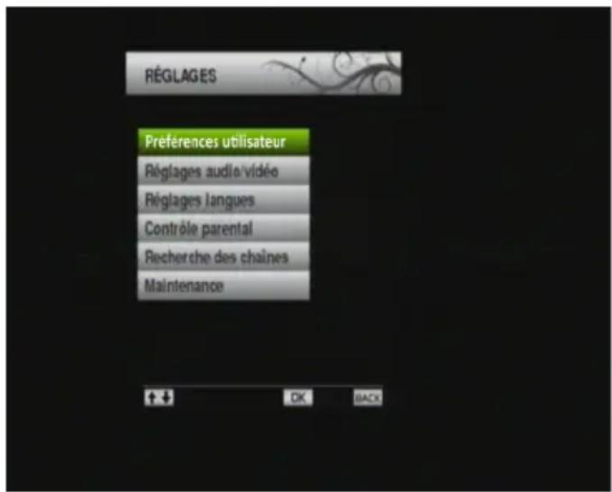 TRIAX THR 9700 - Configuration du boîtier décodeur - 1