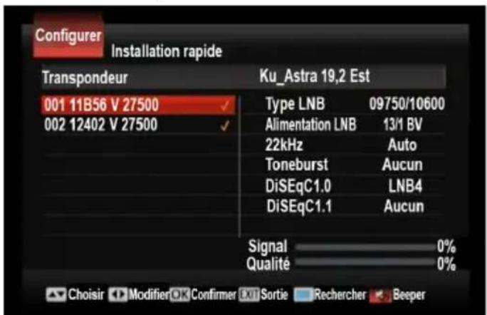 TELEFUNKEN TDSC 330 BU - CONFIGURATION (Système de recherche de chaînes de la TNT disponibles par satellite avec TNTSAT) - 1