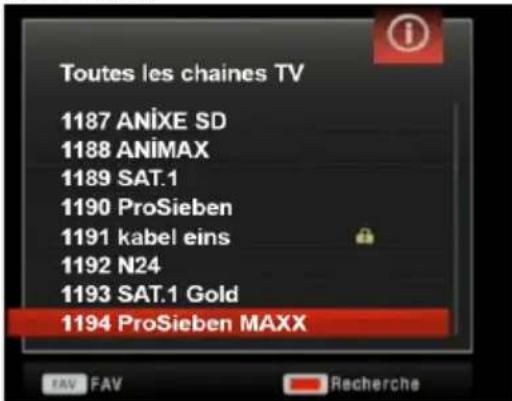 TELEFUNKEN TDSC 330 BU - La LIST DES CHÂINES avec le bouton OK - 1