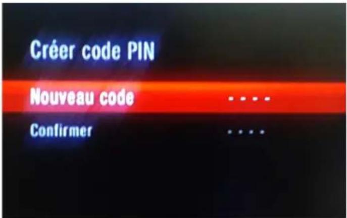 TELEFUNKEN TDSC 330 BU - CREATION DU CODE PIN (REMARQUE: à l'exception de 0000) - 1