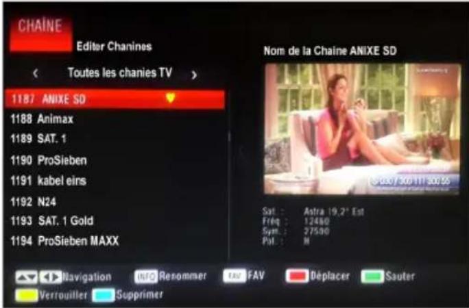 TELEFUNKEN TDSC 330 BU - CONFIGURATION DES CHÂINES (Créer une liste de favorsis) - 1