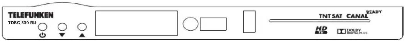 TELEFUNKEN TDSC 330 BU - Affichage des commandes et connexions du boitier decodeur   Panneau Avant - 1