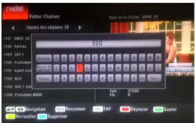 TELEFUNKEN TDSC 330 BU - MODIFIER LES CHÂNES (Renommer) - 1