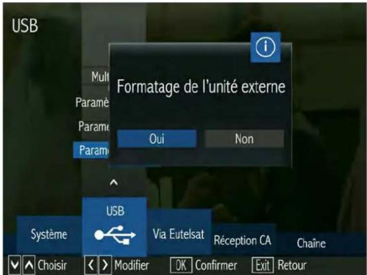 SERVIMAT Sirius HD (Fransat) - LE SOUS MENU USB (formatage de l'unité externe) - 1
