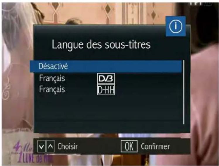 SERVIMAT Sirius HD (Fransat) - LE MENU LANGUE DES SOUS-TITRES - 1