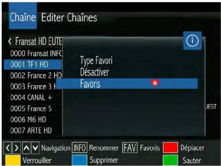 SERVIMAT Sirius HD (Fransat) - LE SOUS MENU-EDITOR CHAINES (Crérer une liste de chaînes favorites) - 1