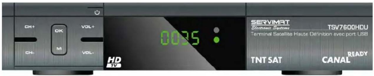 SERVIMAT TSV76HDU - Terminal Satellite Haute Définition avec port USB et lecteur multimédia - 1