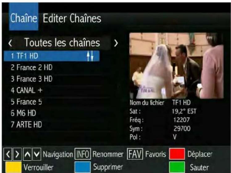 SERVIMAT TSV76HDU - LE SOUS MENU EDITER CHAINES (Déplacer une chaine) - 1