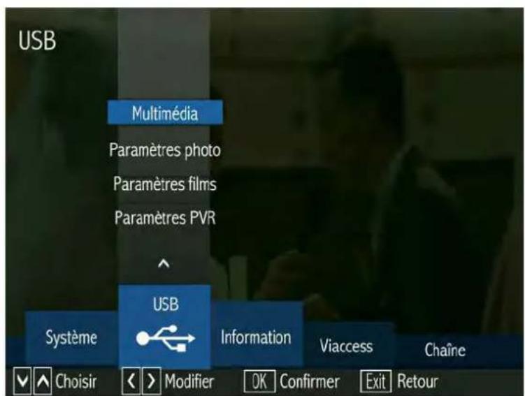 SERVIMAT TSV76HDU - LE SOUS MENU USB - 1