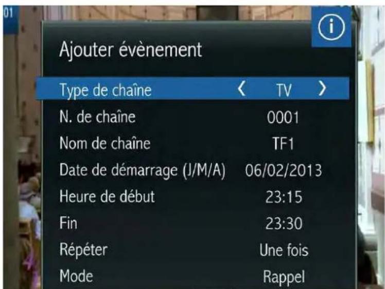 SERVIMAT TSV76HDU - LE MENU TIMER (horloge de programmation des enregistements) - 1