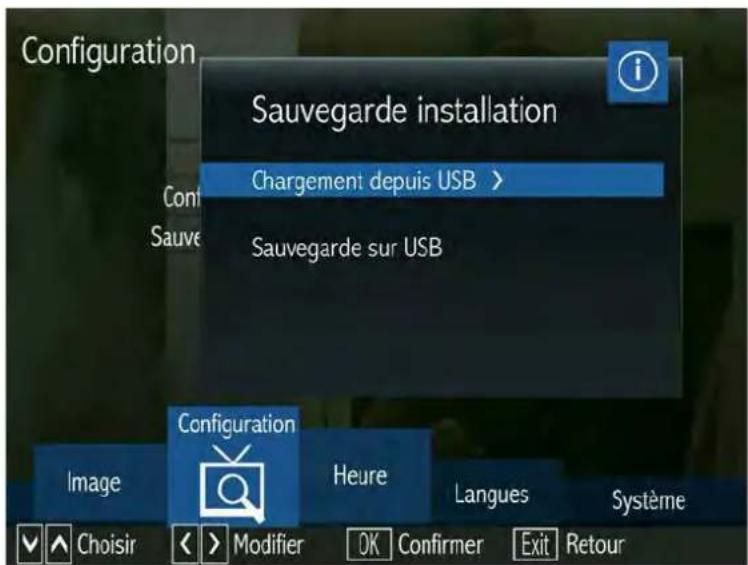 SERVIMAT TSV76HDU - LE SOUS MENU CONFIGURATION (sauvegarde par USB) - 1