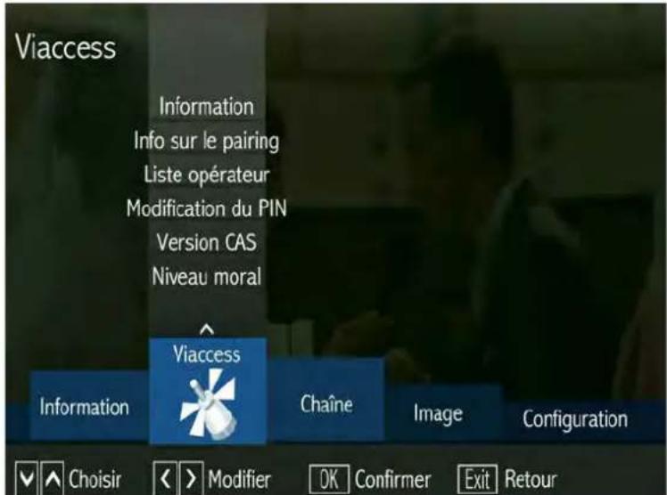 SERVIMAT TSV76HDU - LE SOUS MENU VIACCESS - 1