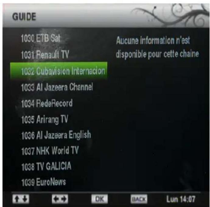 SEDEA ST5000HD - Affichage du guide électronique de programmes (EPG) - 1